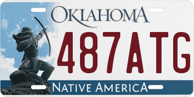 OK license plate 487ATG