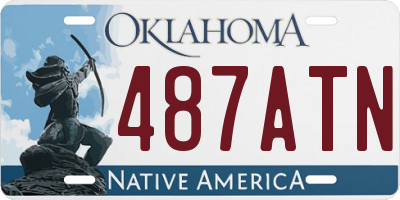OK license plate 487ATN