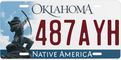 OK license plate 487AYH