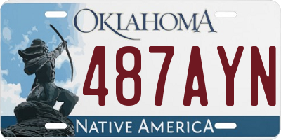OK license plate 487AYN