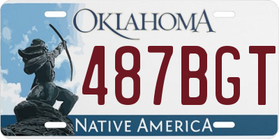 OK license plate 487BGT