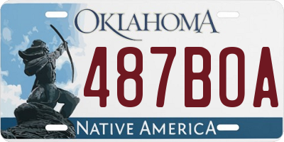 OK license plate 487BOA