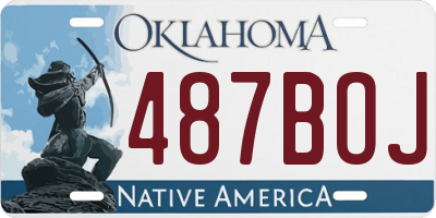 OK license plate 487BOJ