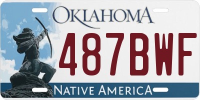 OK license plate 487BWF