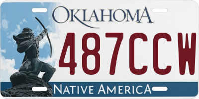 OK license plate 487CCW