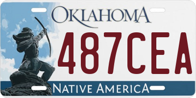 OK license plate 487CEA