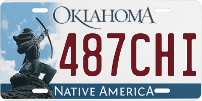 OK license plate 487CHI