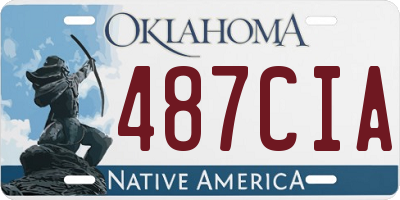 OK license plate 487CIA