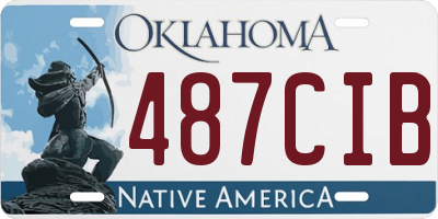 OK license plate 487CIB