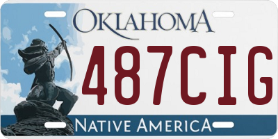 OK license plate 487CIG