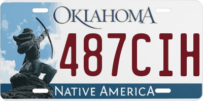 OK license plate 487CIH