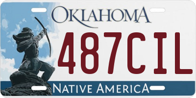 OK license plate 487CIL