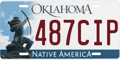 OK license plate 487CIP