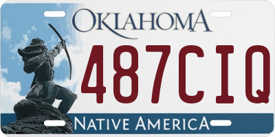 OK license plate 487CIQ