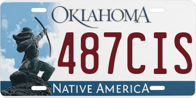 OK license plate 487CIS