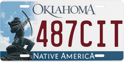 OK license plate 487CIT