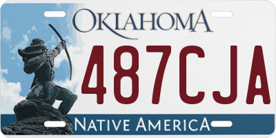 OK license plate 487CJA