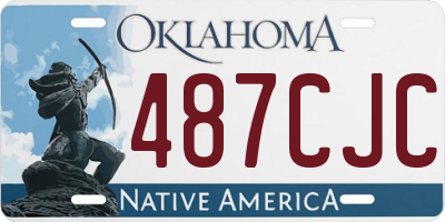 OK license plate 487CJC