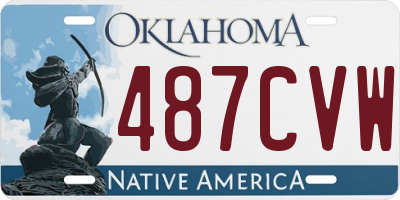 OK license plate 487CVW
