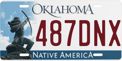 OK license plate 487DNX