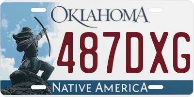 OK license plate 487DXG