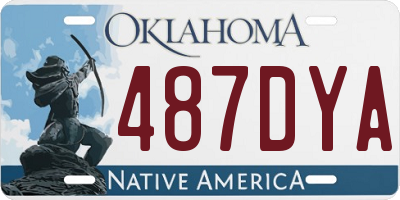 OK license plate 487DYA