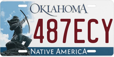 OK license plate 487ECY