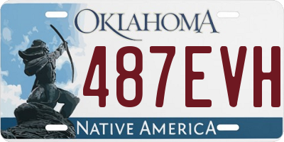 OK license plate 487EVH
