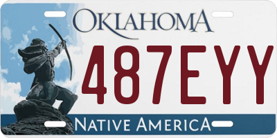 OK license plate 487EYY