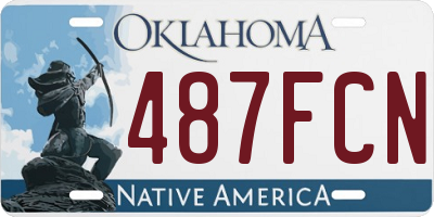 OK license plate 487FCN