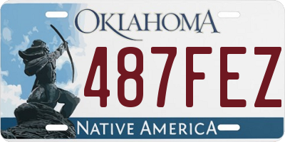 OK license plate 487FEZ
