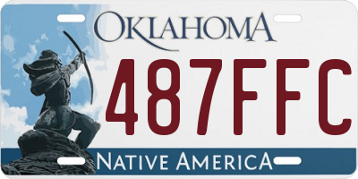 OK license plate 487FFC