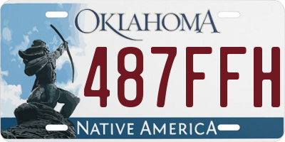 OK license plate 487FFH