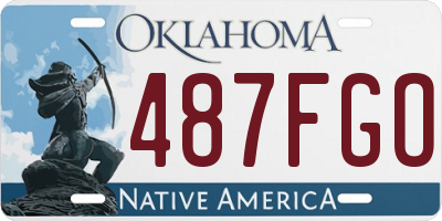OK license plate 487FGO