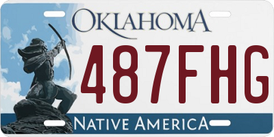OK license plate 487FHG