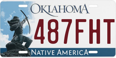 OK license plate 487FHT