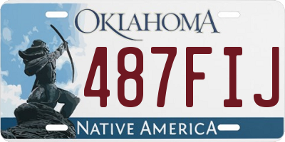 OK license plate 487FIJ