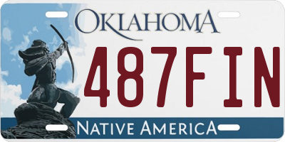 OK license plate 487FIN