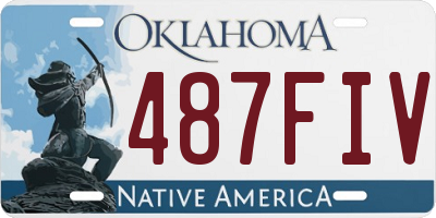 OK license plate 487FIV