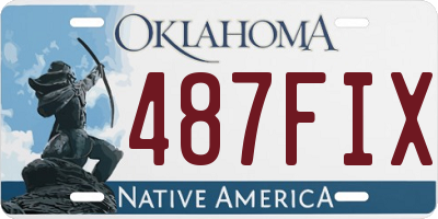 OK license plate 487FIX