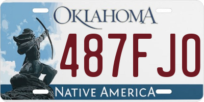 OK license plate 487FJO