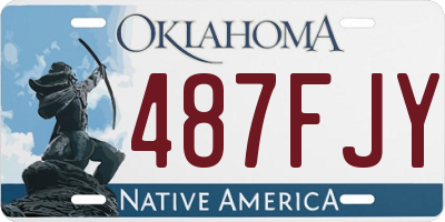 OK license plate 487FJY