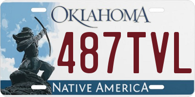 OK license plate 487TVL