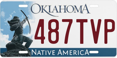 OK license plate 487TVP