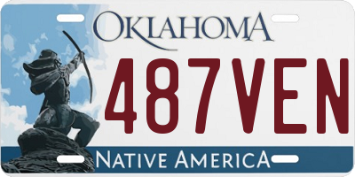 OK license plate 487VEN