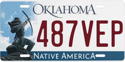 OK license plate 487VEP