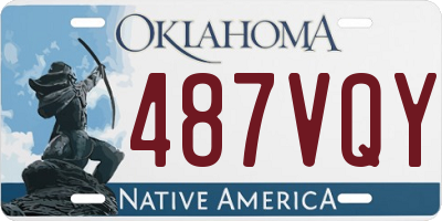 OK license plate 487VQY