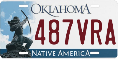 OK license plate 487VRA