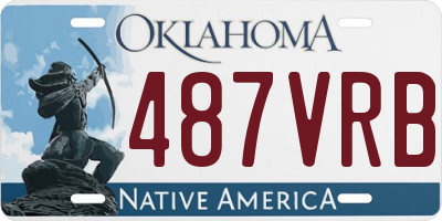 OK license plate 487VRB
