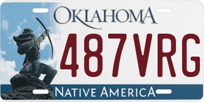 OK license plate 487VRG